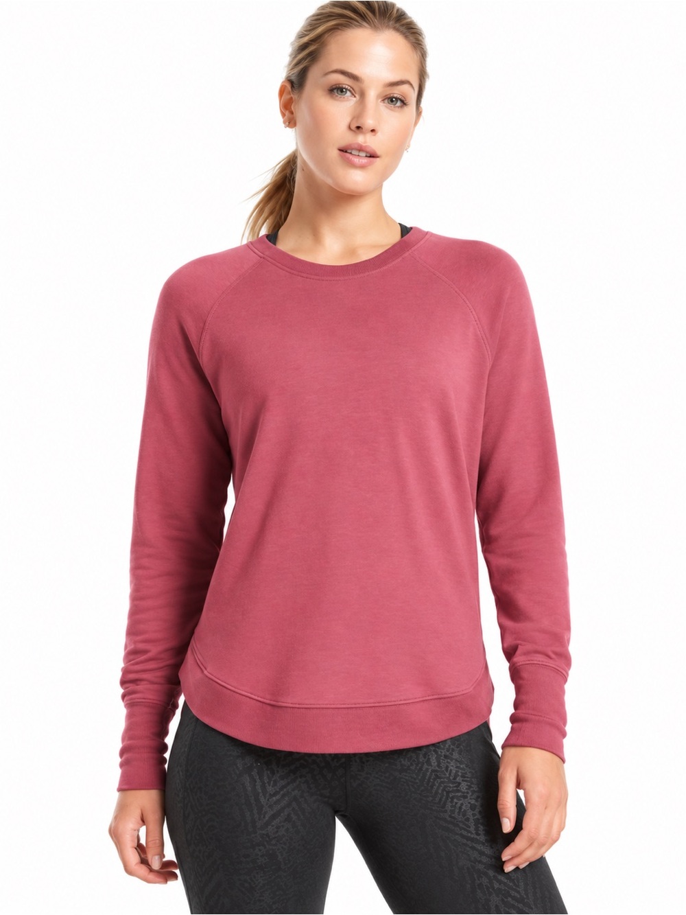 Athleta NWT Mindset Sweatshirt Dusty Rose Pink Relaxed Women Size 2X